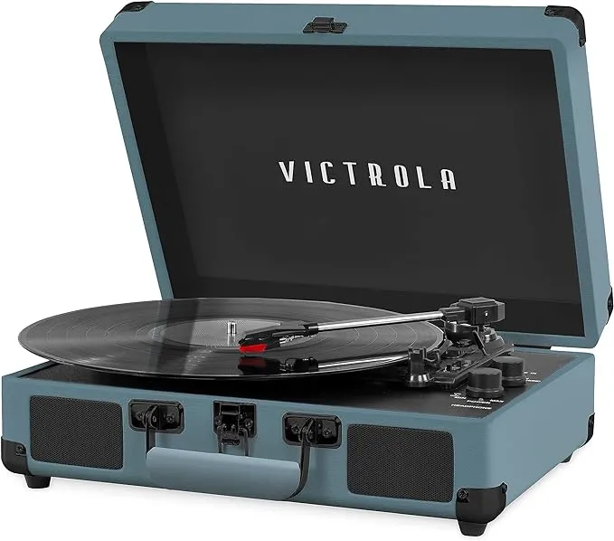 Victrola Bluetooth Suitcase Record Player with 3-Speed Turntable