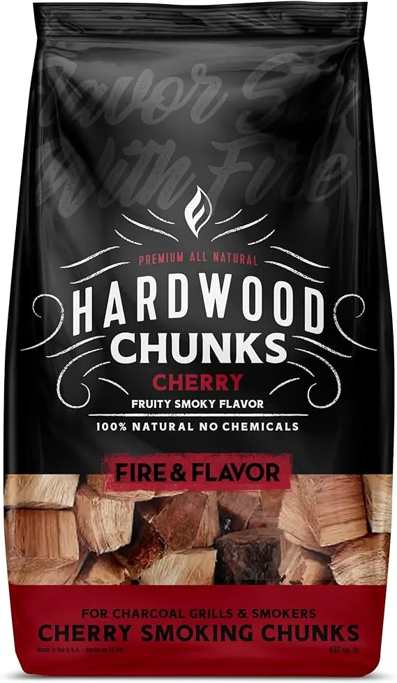 Fire & Flavor Premium Smoking Wood Chunks Cherry 4 Lbs