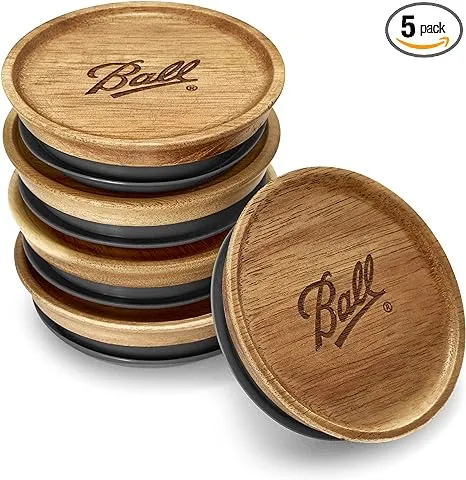 Ball Jar Wooden Storage Lids