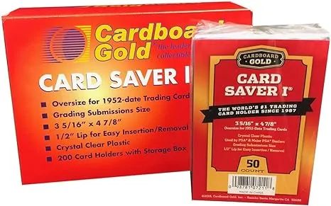 Cardboard Gold Card Saver 1 Semi Rigid Card Holder