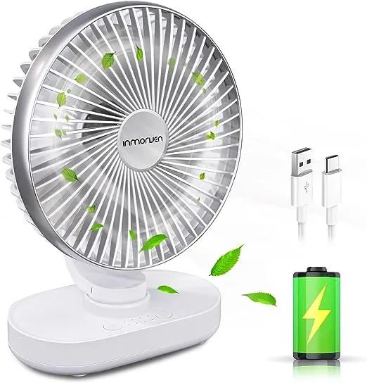 Small Oscillating Fan 4000mAh Battery Operated FanRechargeabl<wbr/>e FanSmall batte...