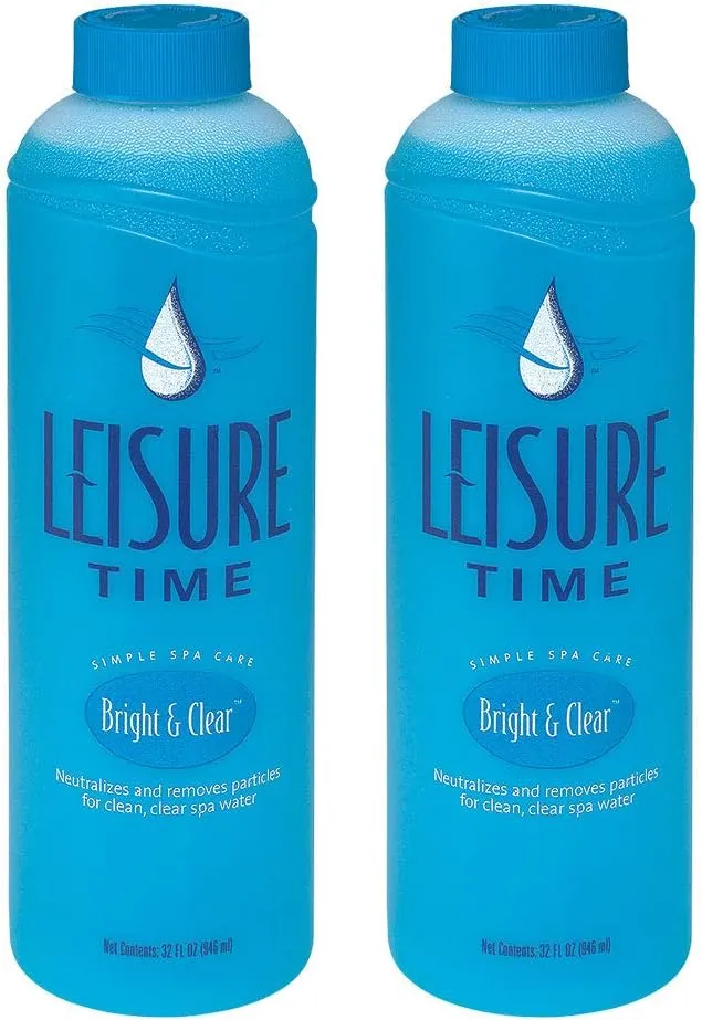 Leisure Time A-02 Bright and Clear Clarifier for Spas and Hot Tubs, 1-Quart, 2-PackLeisure Time A-02 Bright and Clear Clarifier for Spas and…