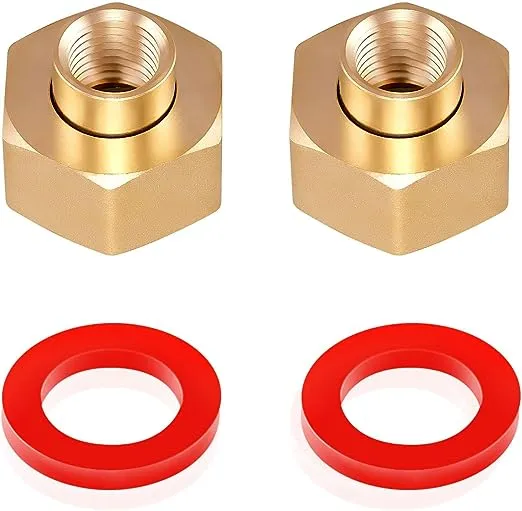 2PCS Brass Hex Swivel 1/4" NPT to 3/4 inch Female GHT Garden Hose Thread Connector Adapter,Garden Hose Pipe Fitting For Fuel/AIR/Water/Oil/Gas WOG