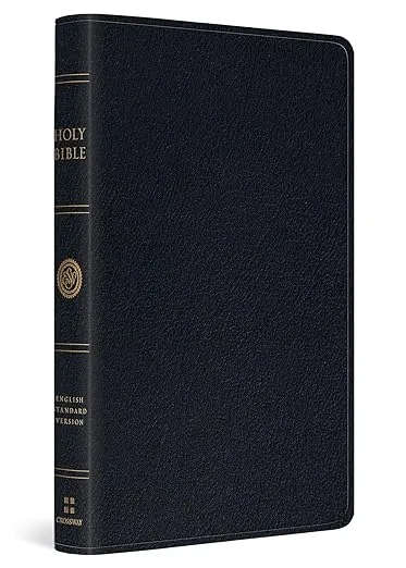 ESV Large Print Thinline Reference Bible (Genuine Leather, Black) [Book]