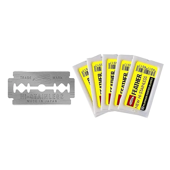 Feather Hi Stainless Double Edge Razor Blades