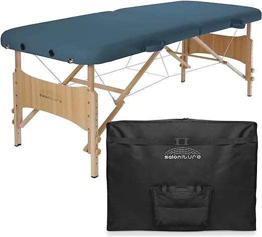 Saloniture Basic Portable Folding Massage Table - Lavender