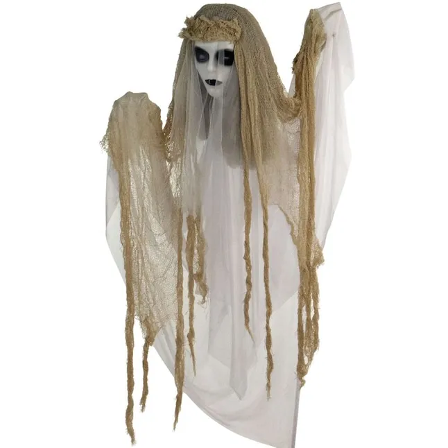 Haunted Hill Farm 47" Hanging Ghost Halloween Animatronic