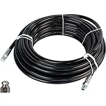 Schieffer Co. Sewer Jetter Kit 1/4" NPT x 50' Hose & 4.5 Orifice Button Nose Nozzle 4000 PSI