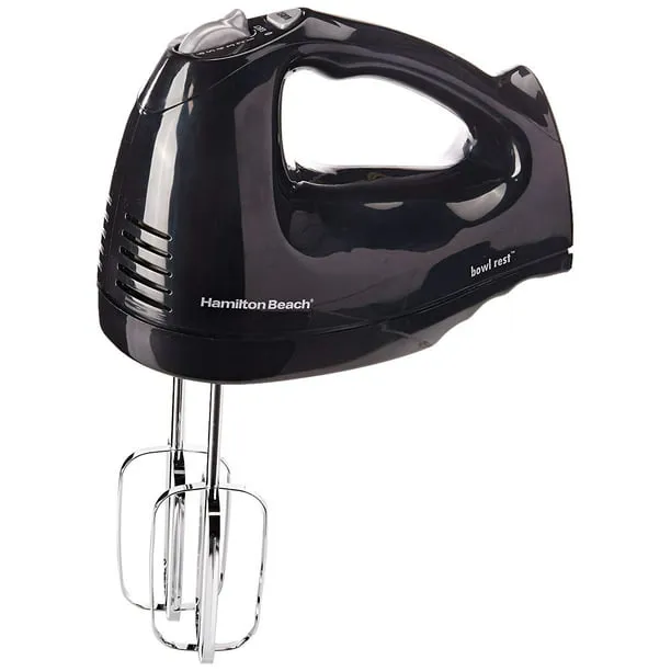 Hamilton Beach 6-Speed Hand Mixer with Snap-On Case, Black, Model 62683