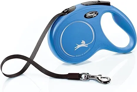 Flexi New Classic Medium Retractable 16 ft Tape Leash, Blue