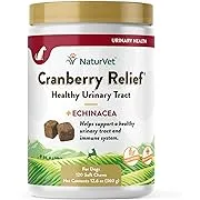 NaturVet Cranberry Relief Plus Echinacea Urinary Tract Supplement for Dogs, 60 ct.