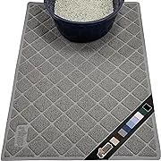 The Original Gorilla Grip Water Resistant Cat Litter Box Trapping Mat 47x35, Easy Clean, Textured Backing, Traps Mess for Cleaner Floors, Less Waste