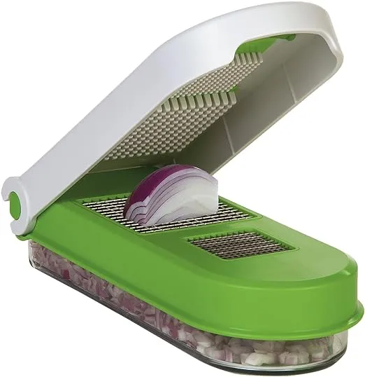 Progressive Prep Works Dual Vegetable Dicer w/ Removable Cleaning Grid New, Green