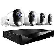 Night Owl 2-Way Audio 12 Channel DVR Video Home Security Camera System with (4) Wired 2K HD Indoor/Outdoor Deterrence Cameras and 2TB Hard Drive (Add up to 4 More Wired and 4 Wi-Fi Cameras)Night Owl 2-Way Audio 12 Channel DVR Video Home Security Camera S