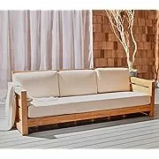 Safavieh Couture Molokai Brazilian Teak Patio Sofa, CPT1044