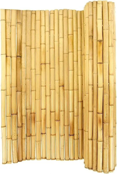 Backyard X-Scapes Natural Bamboo Fencing Decorative Rolled Fence Panel 1 in D x 4 ft H x 8 ft L