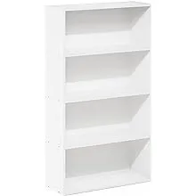 Furinno Pasir 4-Tier Bookcase/Bookshelf/Storage Shelves, White