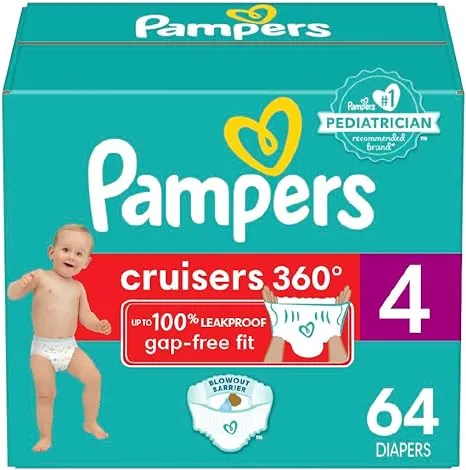 Pampers Cruisers 360 Diapers Size 4 64 Count