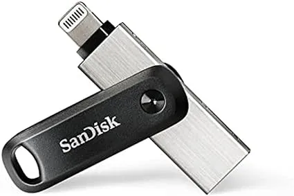 SanDisk 128GB iXpand Flash Drive Go for iPhone and iPad - SDIX60N-128G-GN6NE, Silver