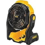 DEWALT 20V MAX Jobsite Fan, Cordless, Portable, Bare Tool Only (DCE512B), 12x8x14 inches, Yellow/Black