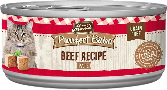 Merrick Purrfect Bistro Grain Free, 3 oz, Beef Pate - Pack of 24