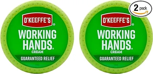 O'Keeffe's Working Hands Hand Cream, 3.4 oz., Jar, (Pack of 2)