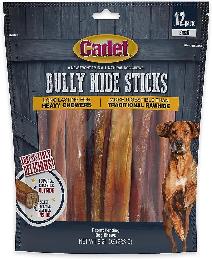 Cadet Bully Hide Sticks All-Natural Dog Chews 2 Count