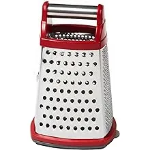 KitchenAid - KN300OSERA KitchenAid Gourmet 4-Sided Stainless Steel Box Grater with Detachable Storage Container, Small, Red