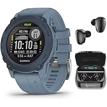 Wearable4U - Garmin Descent G1 Rugged Dive Computer, Multiple Dive Modes with Bundle (+Black Earbuds, Powder Gray)