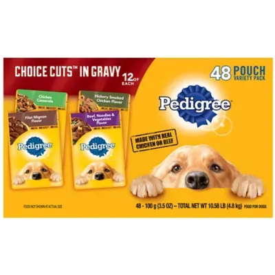 Pedigree Choice Cuts in Gravy Adult Wet Dog Food Variety Pack 24 3.5 oz. Pouches