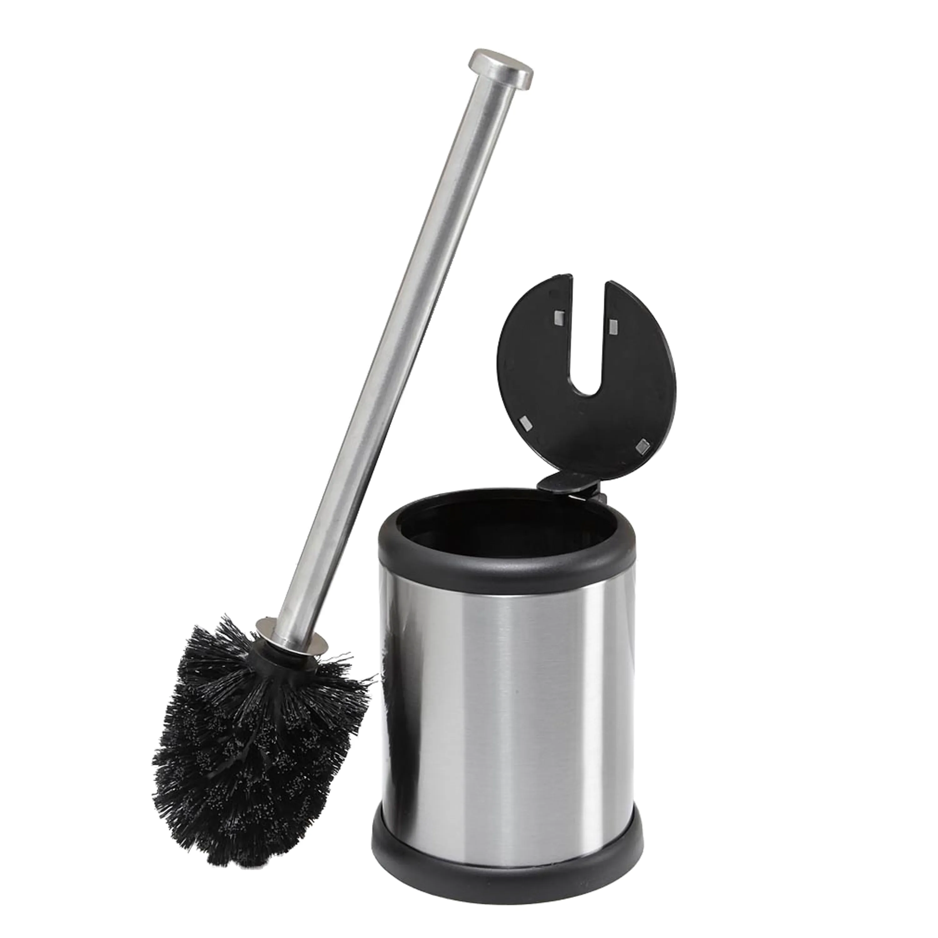 Bath Bliss Self Closing Lid Toilet Brush and Holder