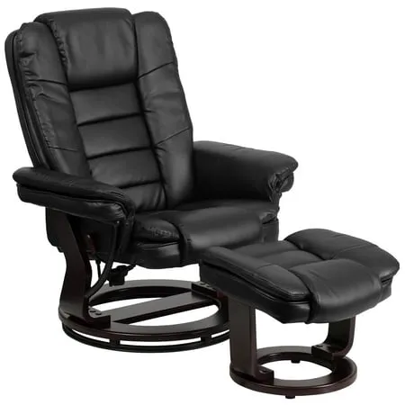 Flash Furniture Black Bonded Leather Recliner, Black - BT-7818-BK-GG