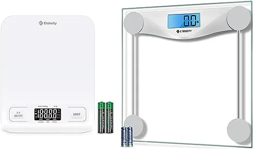 Etekcity Food Kitchen Scale, Digital Grams and Ounces for Weight Loss, Baking, Cooking, Keto and Meal Prep, Postal Scale for Packages, Liquids, Jewelry, LCD Display, Medium, Black