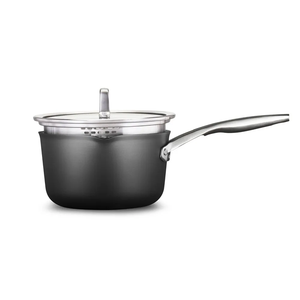 Calphalon Premier Hard-Anodized Nonstick 3.5-Quart Sauce Pan with Lid