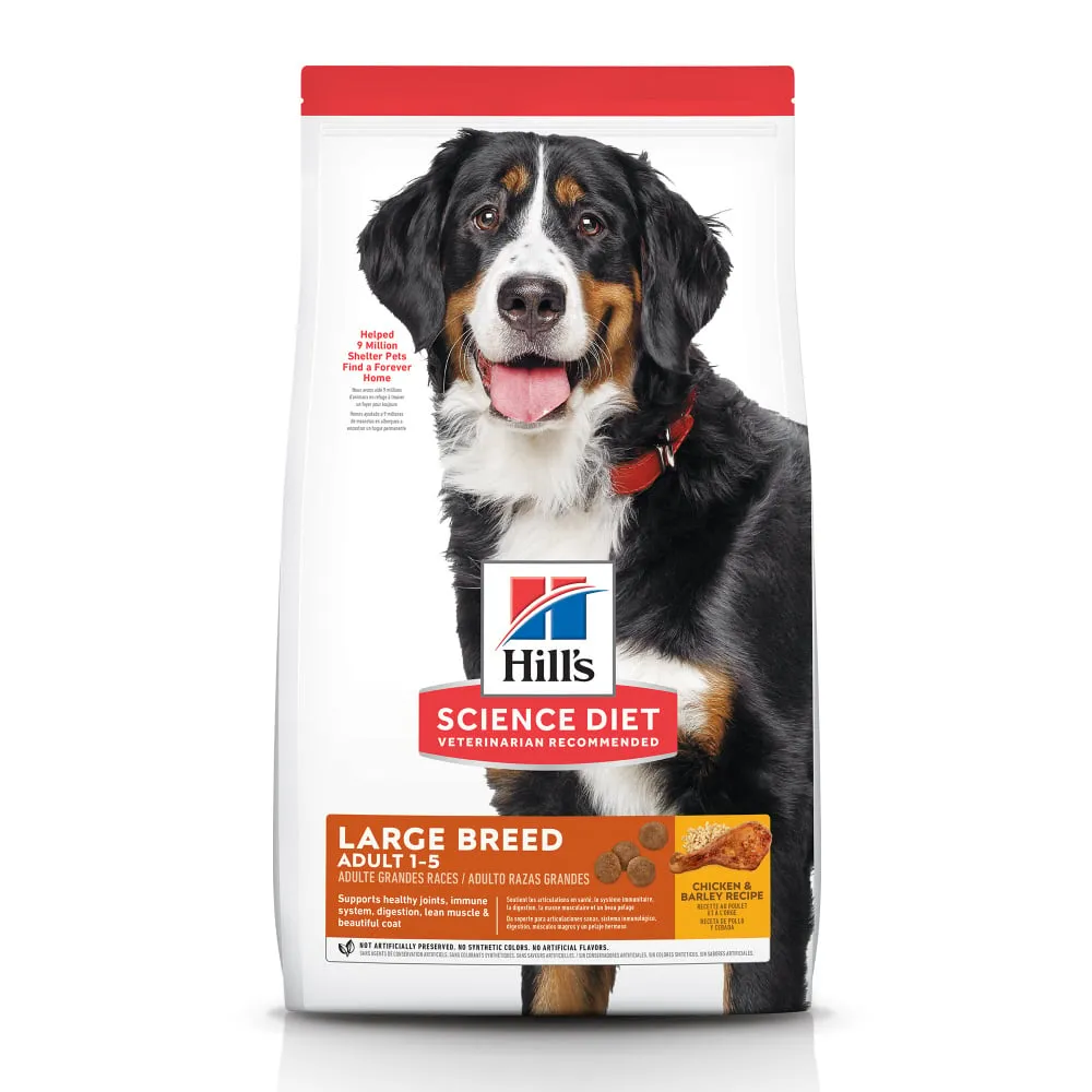 Hill's Science Diet Dry Dog Food, Adult, Large Breed, Chicken & Barley Recipe, 15 lb. Bag