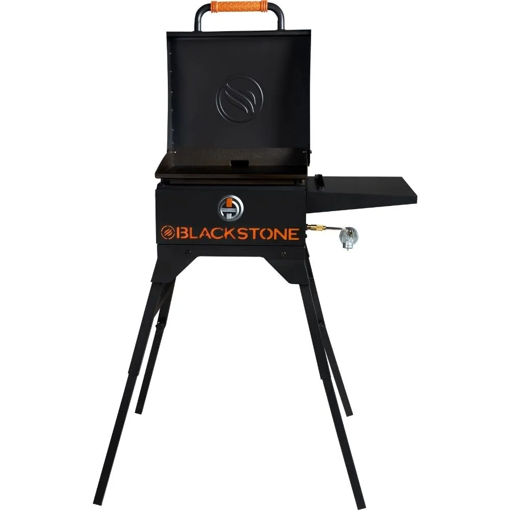 Blackstone 17" On the Go Standing Griddle with Hood 267-Sq in Black Portable Liquid Propane Grill