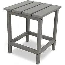 POLYWOOD Long Island 18" Side Table - Slate Grey