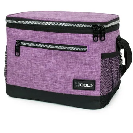 OPUX Insulated Lunch Box Men Women, Lunch Bag for Work School, Leakproof Soft Cooler Tote Adult, Large Lunch Pail Kids Boys Girls, Picnic Beach Food Bag with Shoulder Strap, Purple