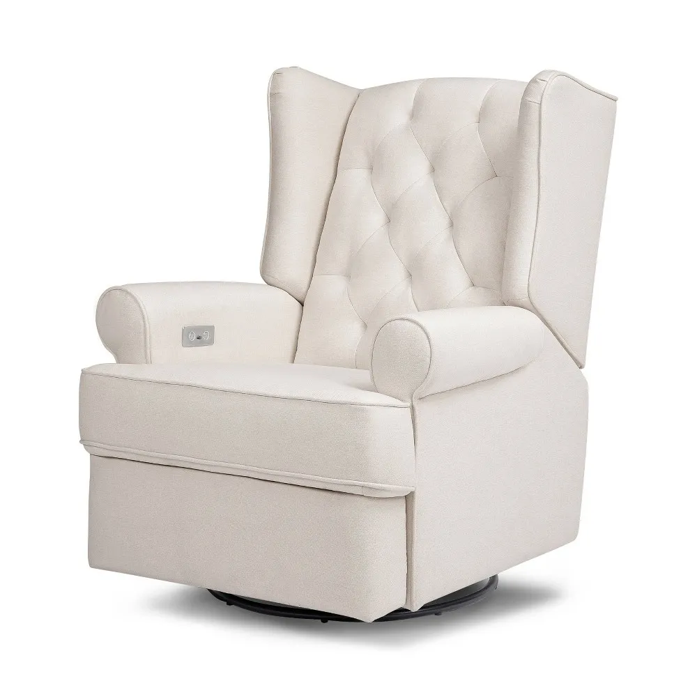 Namesake Harbour Electronic Recliner and Swivel Glider, Performance Cream Eco Weave