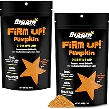 Diggin' Your Dog Firm Up Pumpkin for Dogs & Cats, 100% Made in USA, Pumpkin Powder for Dogs, Digestive Support, Apple Pectin, Fiber, Healthy Stool, 4 oz (2-Pack)Diggin' Your Dog Firm Up Pumpkin for Dogs & Cats, 1…