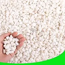 7 lb Decorative White Pebbles Gravel for Plants - Non-Toxic Eco-Friendly Stones