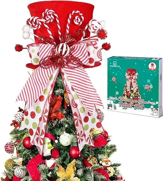 HMASYO Candy Cane Christmas Tree Topper