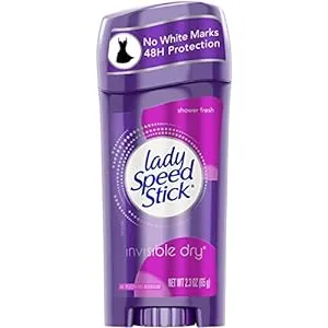 Lady Speed Stick Deodorant for Women, Invisible Dry Shower Fresh- 2.3 oz, 4 Pack