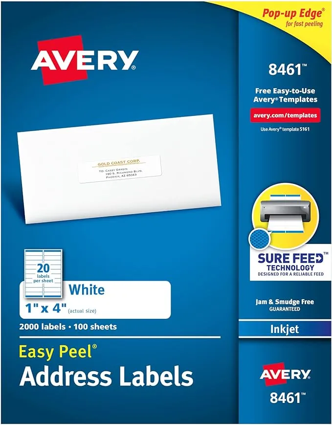 Avery Address Labels Easy Peel