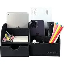 UnionBasic Desk Organizer - Multifunctiona<wbr/>l Leather Desktop Pen Holder Storag...