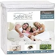 SafeRest Mattress Protector - Twin XL - College Dorm Room Bed Size - Cotton Terry Waterproof Mattress Protector and Cover, Breathable Fitted Mattress Protector with Stretchable Pockets