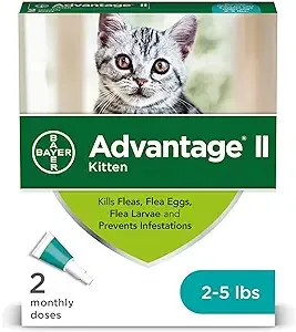 Advantage II for Kitten 2-5 Lbs - 2 Pack -  FLEA TREATMENT CONTROL