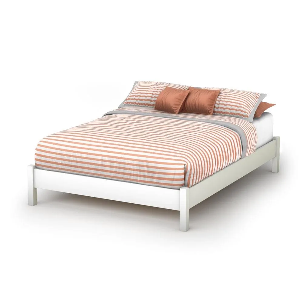 South Shore Step One Full Platform Bed in Pure White, Full Size - Transitional - Platform Beds - by Homesquare | Houzz