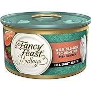 Purina Fancy Feast Wet Cat Food, Medleys Wild Salmon Florentine With Garden Greens in Delicate Sauce - (Pack of 24) 3 oz. Cans