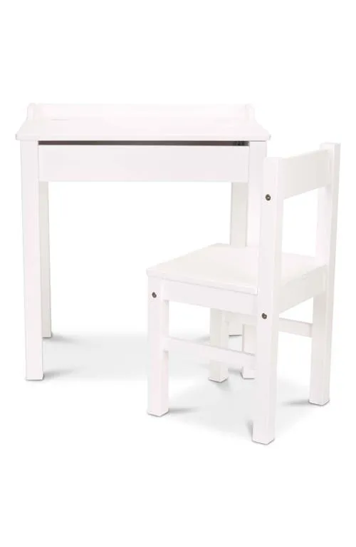 Melissa & Doug Wooden Lift-Top Desk & Chair - Honey